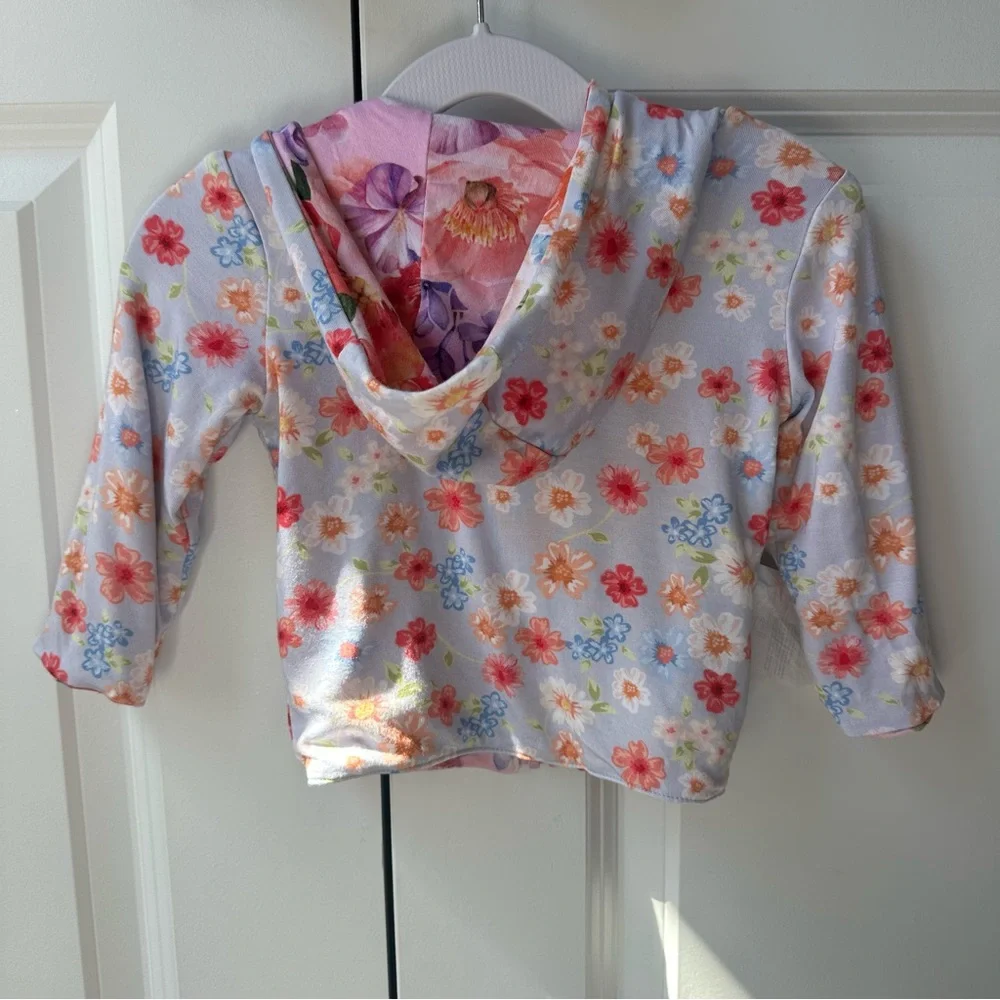 Posh Peanut Brisa Long Sleeve Reversible Jacket Floral (Size 6-12 Months)